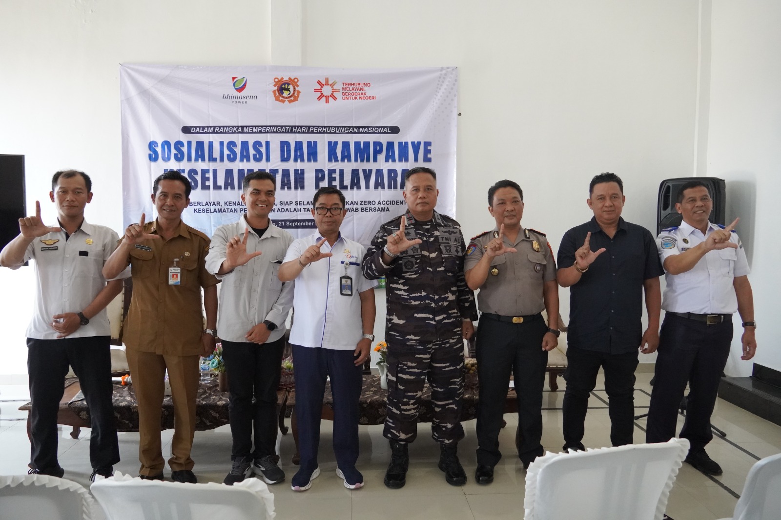 WUJUDKAN ZERO ACCIDENT, UPP KELAS III BATANG BERSAMA PT. BHIMASENA POWER INDONESIA GELAR SOSIALISASI DAN KAMPANYE KESELAMATAN PELAYARAN 